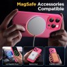 Oududianzi-Coque pour iPhone 15 Pro Compatible avec MagSafe Magnétique, Housse de Arrière Translucide Givrée PC, TPU Silicone Bu