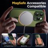 Oududianzi-coque pour iphone 15 pro compatible avec magsafe magnétique, housse de arrière translucide givrée pc, tpu silicone bu