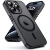 Oududianzi-Coque pour iPhone 15 Pro Compatible avec MagSafe Magnétique, Housse de Arrière Translucide Givrée PC, TPU Silicone Bu