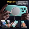 Oududianzi-Coque pour iPhone 15 Pro Max Compatible avec MagSafe Magnétique, Housse de Arrière Translucide Givrée PC, TPU Silicon