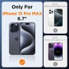 Oududianzi-Coque pour iPhone 15 Pro Max Compatible avec MagSafe Magnétique, Housse de Arrière Translucide Givrée PC, TPU Silicon