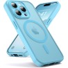 Oududianzi-coque pour iphone 15 pro max compatible avec magsafe magnétique, housse de arrière translucide givrée pc, tpu silicon