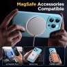Oududianzi-coque pour iphone 15 pro max compatible avec magsafe magnétique, housse de arrière translucide givrée pc, tpu silicon