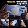 Oududianzi-Coque pour iPhone 15 Pro Max Compatible avec MagSafe Magnétique, Housse de Arrière Translucide Givrée PC, TPU Silicon