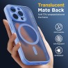 Oududianzi-Coque pour iPhone 15 Pro Max Compatible avec MagSafe Magnétique, Housse de Arrière Translucide Givrée PC, TPU Silicon