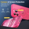 Oududianzi-Coque pour iPhone 15 Pro Max Compatible avec MagSafe Magnétique, Housse de Arrière Translucide Givrée PC, TPU Silicon
