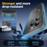 Oududianzi-coque pour iphone 15 pro max compatible avec magsafe magnétique, housse de arrière translucide givrée pc, tpu silicon