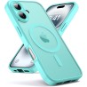 Oududianzi - Coque pour iPhone 16 Compatible avec MagSafe Magnétique, Housse de Arrière Translucide Givrée PC, TPU Silicone Bump