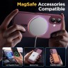 Oududianzi - Coque pour iPhone 16 Compatible avec MagSafe Magnétique, Housse de Arrière Translucide Givrée PC, TPU Silicone Bump