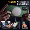Oududianzi - coque pour iphone 16 compatible avec magsafe magnétique, housse de arrière translucide givrée pc, tpu silicone bump
