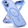 Oududianzi - Coque pour iPhone 16 Compatible avec MagSafe Magnétique, Housse de Arrière Translucide Givrée PC, TPU Silicone Bump