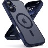 Oududianzi - coque pour iphone 16 compatible avec magsafe magnétique, housse de arrière translucide givrée pc, tpu silicone bump