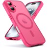 Oududianzi - Coque pour iPhone 16 Compatible avec MagSafe Magnétique, Housse de Arrière Translucide Givrée PC, TPU Silicone Bump