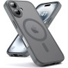 Oududianzi - coque pour iphone 16 compatible avec magsafe magnétique, housse de arrière translucide givrée pc, tpu silicone bump
