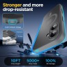 Oududianzi - coque pour iphone 16 compatible avec magsafe magnétique, housse de arrière translucide givrée pc, tpu silicone bump
