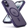Oududianzi - Coque pour iPhone 16 Compatible avec MagSafe Magnétique, Housse de Arrière Translucide Givrée PC, TPU Silicone Bump