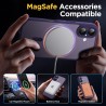 Oududianzi - Coque pour iPhone 16 Compatible avec MagSafe Magnétique, Housse de Arrière Translucide Givrée PC, TPU Silicone Bump