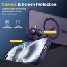 Oududianzi - Coque pour iPhone 16 Compatible avec MagSafe Magnétique, Housse de Arrière Translucide Givrée PC, TPU Silicone Bump