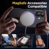 Oududianzi - Coque pour iPhone 16 Compatible avec MagSafe Magnétique, Housse de Arrière Translucide Givrée PC, TPU Silicone Bump