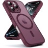 Oududianzi-Coque pour iPhone 16 Pro Compatible avec MagSafe Magnétique, Housse de Arrière Translucide Givrée PC, TPU Silicone Bu