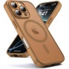 Oududianzi-coque pour iphone 16 pro compatible avec magsafe magnétique, housse de arrière translucide givrée pc, tpu silicone bu