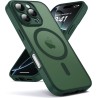 Oududianzi-coque pour iphone 16 pro compatible avec magsafe magnétique, housse de arrière translucide givrée pc, tpu silicone bu