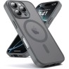 Oududianzi-coque pour iphone 16 pro compatible avec magsafe magnétique, housse de arrière translucide givrée pc, tpu silicone bu