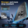 Oududianzi-coque pour iphone 16 pro compatible avec magsafe magnétique, housse de arrière translucide givrée pc, tpu silicone bu