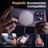 Oududianzi-Coque pour iPhone 16 Pro Compatible avec MagSafe Magnétique, Housse de Arrière Translucide Givrée PC, TPU Silicone Bu