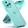 Oududianzi-Coque pour iPhone 16 Pro Max Compatible avec MagSafe Magnétique, Housse de Arrière Translucide Givrée PC, TPU Silicon