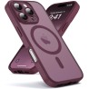 Oududianzi-Coque pour iPhone 16 Pro Max Compatible avec MagSafe Magnétique, Housse de Arrière Translucide Givrée PC, TPU Silicon