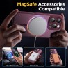 Oududianzi-Coque pour iPhone 16 Pro Max Compatible avec MagSafe Magnétique, Housse de Arrière Translucide Givrée PC, TPU Silicon