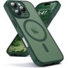 Oududianzi-coque pour iphone 16 pro max compatible avec magsafe magnétique, housse de arrière translucide givrée pc, tpu silicon