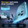Oududianzi-coque pour iphone 16 pro max compatible avec magsafe magnétique, housse de arrière translucide givrée pc, tpu silicon