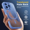 Oududianzi-Coque pour iPhone 16 Pro Max Compatible avec MagSafe Magnétique, Housse de Arrière Translucide Givrée PC, TPU Silicon