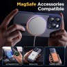 Oududianzi-coque pour iphone 16 pro max compatible avec magsafe magnétique, housse de arrière translucide givrée pc, tpu silicon
