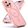 Oududianzi-Coque pour iPhone 16 Pro Max Compatible avec MagSafe Magnétique, Housse de Arrière Translucide Givrée PC, TPU Silicon