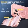 Oududianzi-Coque pour iPhone 16 Pro Max Compatible avec MagSafe Magnétique, Housse de Arrière Translucide Givrée PC, TPU Silicon