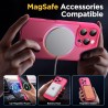 Oududianzi-Coque pour iPhone 16 Pro Max Compatible avec MagSafe Magnétique, Housse de Arrière Translucide Givrée PC, TPU Silicon
