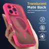 Oududianzi-Coque pour iPhone 16 Pro Max Compatible avec MagSafe Magnétique, Housse de Arrière Translucide Givrée PC, TPU Silicon