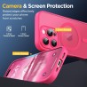 Oududianzi-Coque pour iPhone 16 Pro Max Compatible avec MagSafe Magnétique, Housse de Arrière Translucide Givrée PC, TPU Silicon