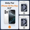 Oududianzi-coque pour iphone 16 pro max compatible avec magsafe magnétique, housse de arrière translucide givrée pc, tpu silicon