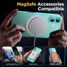 Oududianzi-Coque pour iPhone 17 Compatible avec MagSafe Magnétique, Housse de Arrière Translucide Givrée PC, TPU Silicone Bumper