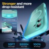 Oududianzi-Coque pour iPhone 17 Compatible avec MagSafe Magnétique, Housse de Arrière Translucide Givrée PC, TPU Silicone Bumper