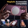 Oududianzi-Coque pour iPhone 17 Compatible avec MagSafe Magnétique, Housse de Arrière Translucide Givrée PC, TPU Silicone Bumper