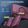 Oududianzi-Coque pour iPhone 17 Compatible avec MagSafe Magnétique, Housse de Arrière Translucide Givrée PC, TPU Silicone Bumper
