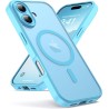 Oududianzi-coque pour iphone 17 compatible avec magsafe magnétique, housse de arrière translucide givrée pc, tpu silicone bumper
