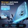 Oududianzi-coque pour iphone 17 compatible avec magsafe magnétique, housse de arrière translucide givrée pc, tpu silicone bumper
