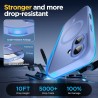 Oududianzi-Coque pour iPhone 17 Compatible avec MagSafe Magnétique, Housse de Arrière Translucide Givrée PC, TPU Silicone Bumper