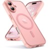 Oududianzi-Coque pour iPhone 17 Compatible avec MagSafe Magnétique, Housse de Arrière Translucide Givrée PC, TPU Silicone Bumper